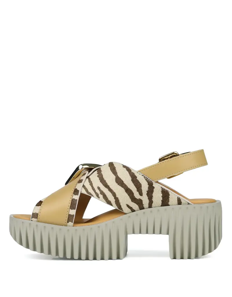 J.HOFFMAN'S Plia Juno Platform Sandal - Zebra Mix