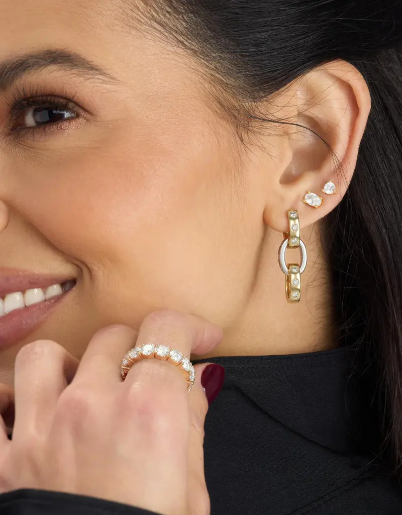 J.HOFFMAN'S Ashley Chain Convertible Earrings- White