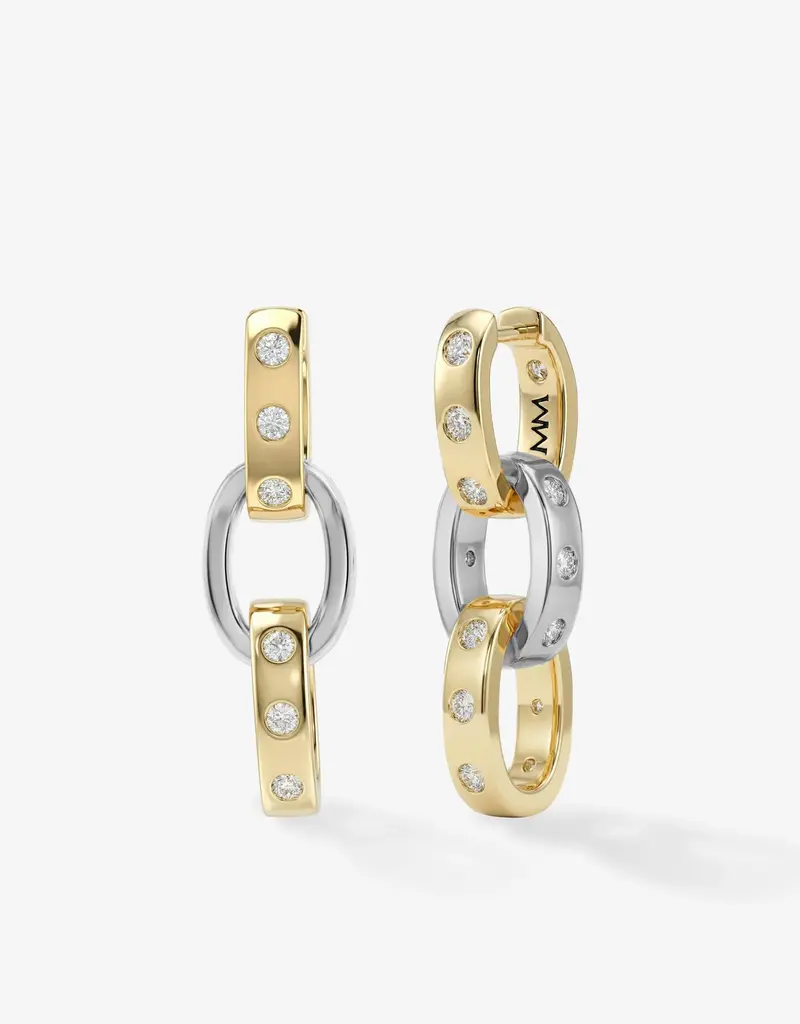 J.HOFFMAN'S Ashley Chain Convertible Earrings- White