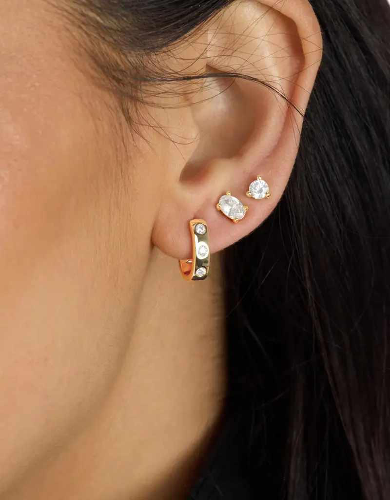 J.HOFFMAN'S Ashley Chain Convertible Earrings- White