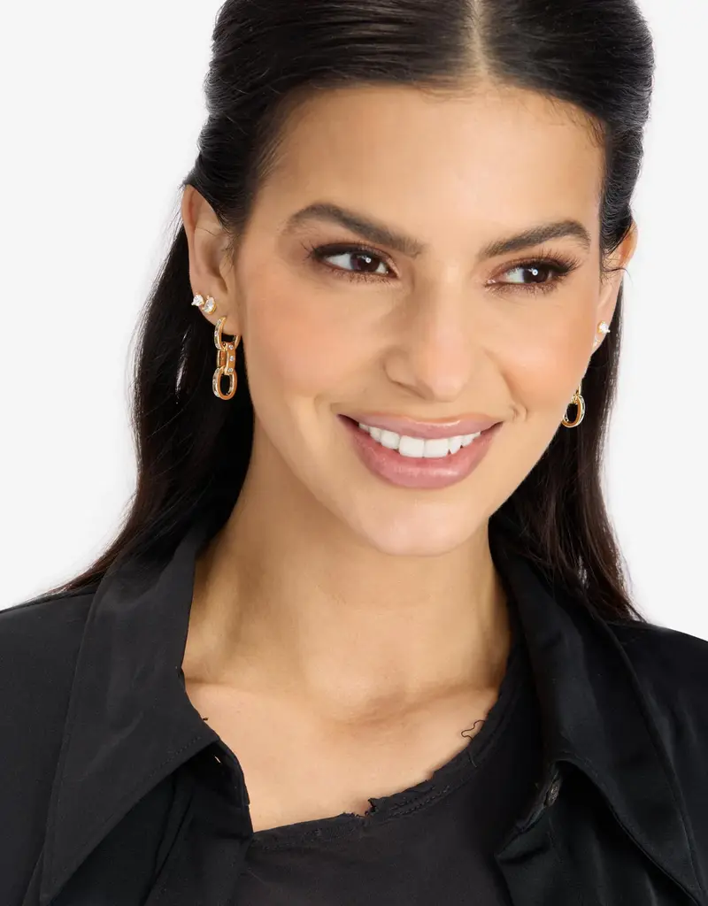 J.HOFFMAN'S Ashley Chain Convertible Earrings- White