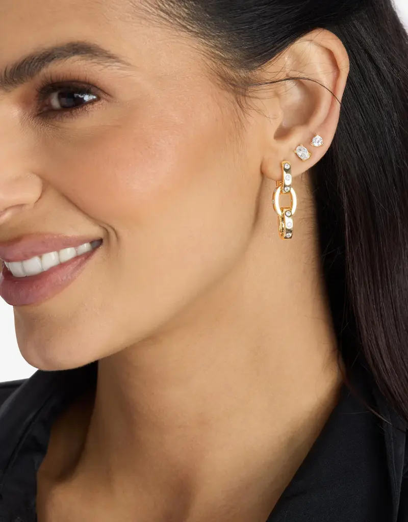 J.HOFFMAN'S Ashley Chain Convertible Earrings- White