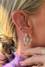 J.HOFFMAN'S Ashley Chain Convertible Earrings- White