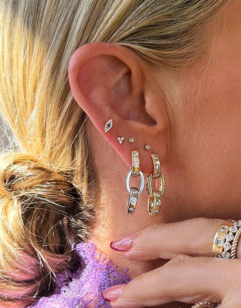 J.HOFFMAN'S Ashley Chain Convertible Earrings- White