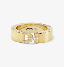 J.HOFFMAN'S Ashley Smooth Lock Ring in Gold