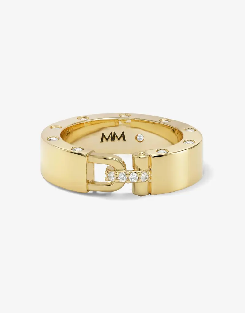 J.HOFFMAN'S Ashley Smooth Lock Ring in Gold
