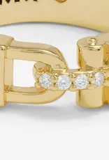 J.HOFFMAN'S Ashley Smooth Lock Ring in Gold