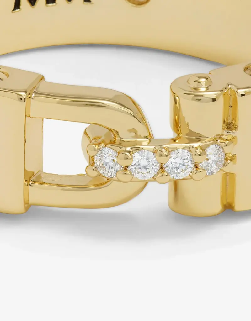 J.HOFFMAN'S Ashley Smooth Lock Ring in Gold