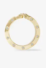 J.HOFFMAN'S Ashley Smooth Lock Ring in Gold