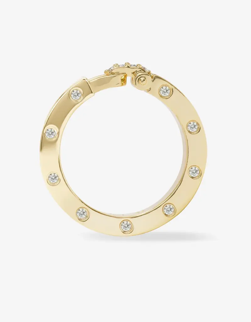 J.HOFFMAN'S Ashley Smooth Lock Ring in Gold