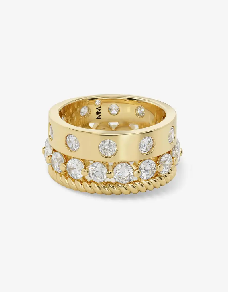 J.HOFFMAN'S Ashley Venice Ring in White CZ