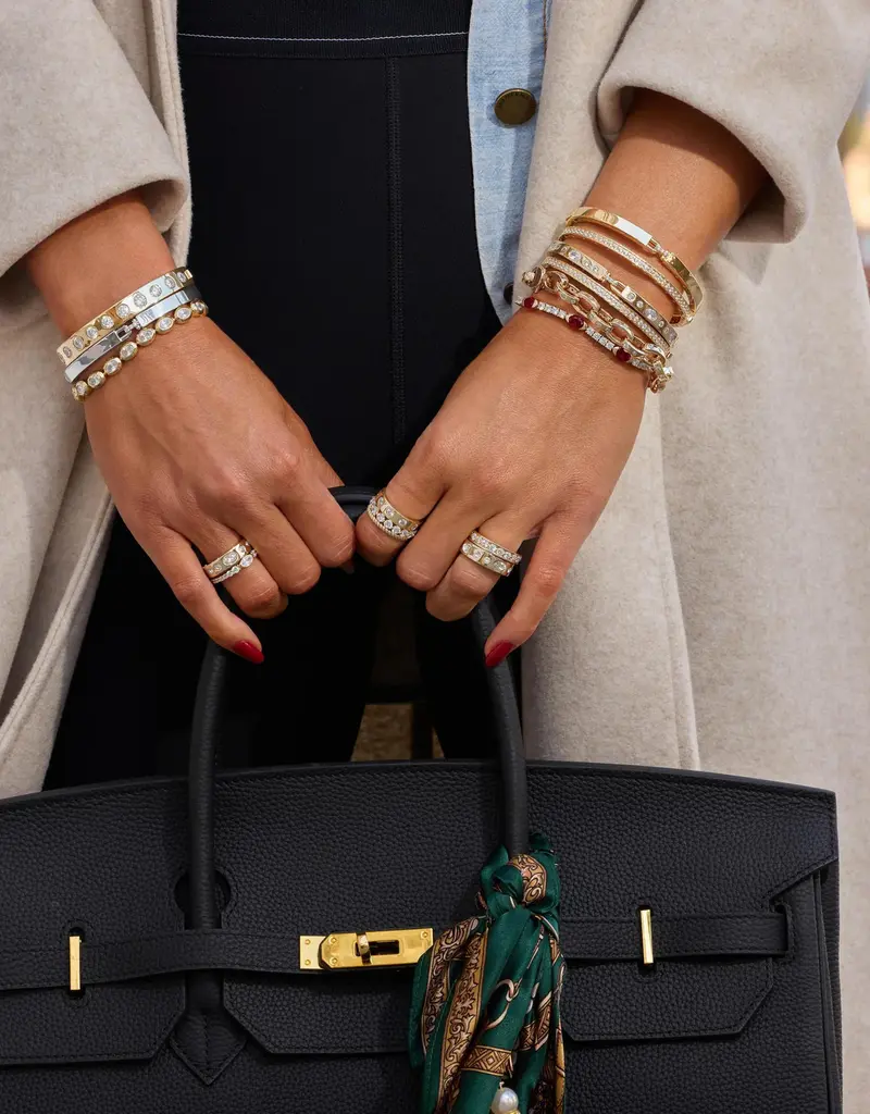 J.HOFFMAN'S Ashley Venice Ring in White CZ