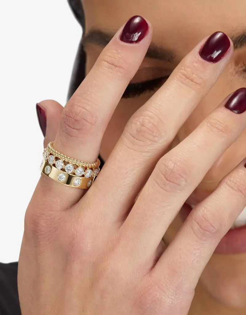 J.HOFFMAN'S Ashley Venice Ring in White CZ