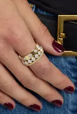 J.HOFFMAN'S Ashley Venice Ring in White CZ