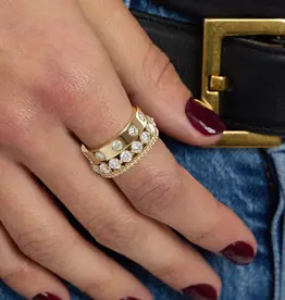J.HOFFMAN'S Ashley Venice Ring in White CZ