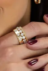 J.HOFFMAN'S Ashley Venice Ring in White CZ