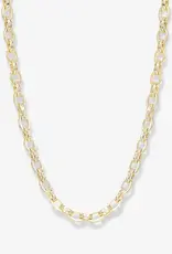 J.HOFFMAN'S Ashley Chain Link Necklace 4mm- White CZ