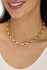 J.HOFFMAN'S Ashley Chain Link Necklace 4mm- White CZ