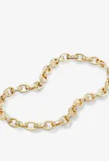 J.HOFFMAN'S Ashley Chain Link Necklace 4mm- White CZ