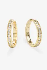 J.HOFFMAN'S Ashley Infinity Reversible Hoops 1" White CZ