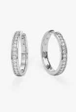 J.HOFFMAN'S Ashley Infinity Reversible Hoops 1" White CZ