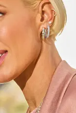 J.HOFFMAN'S Ashley Infinity Reversible Hoops 1" White CZ