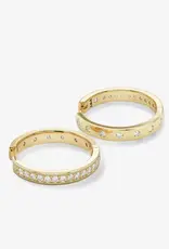 J.HOFFMAN'S Ashley Infinity Reversible Hoops 1" White CZ