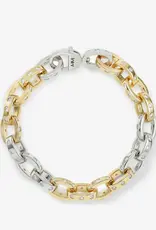 J.HOFFMAN'S Ashley Chain Link Bracelet 4mm- White CZ