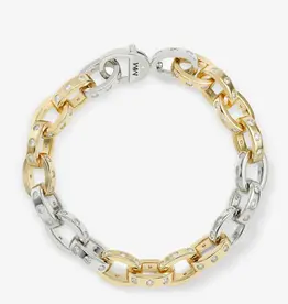 J.HOFFMAN'S Ashley Chain Link Bracelet 4mm- White CZ
