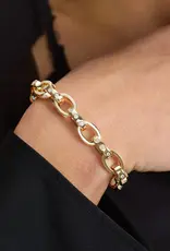 J.HOFFMAN'S Ashley Chain Link Bracelet 4mm- White CZ