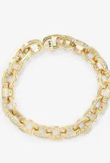 J.HOFFMAN'S Ashley Chain Link Bracelet 4mm- White CZ