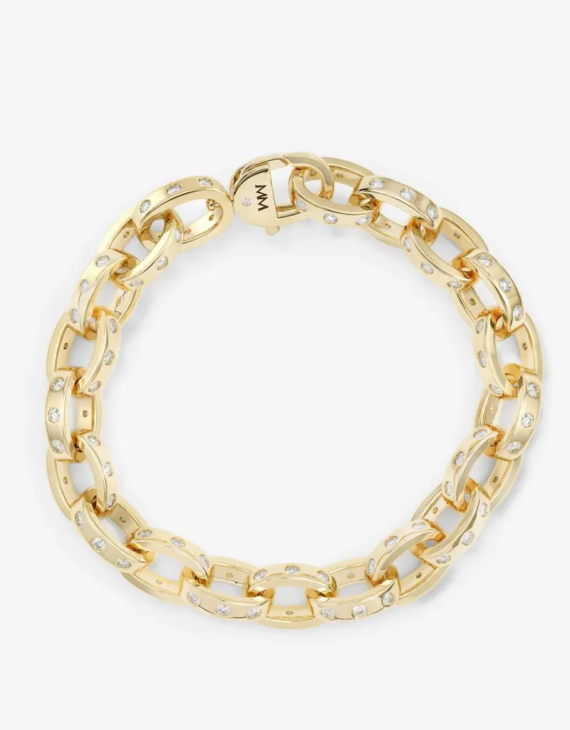 J.HOFFMAN'S Ashley Chain Link Bracelet 4mm- White CZ
