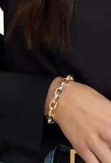 J.HOFFMAN'S Ashley Chain Link Bracelet 4mm- White CZ