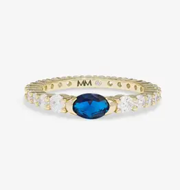 J.HOFFMAN'S Shes So Extra Ring- Blue Sapphire