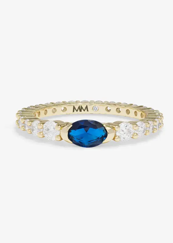 J.HOFFMAN'S Shes So Extra Ring- Blue Sapphire
