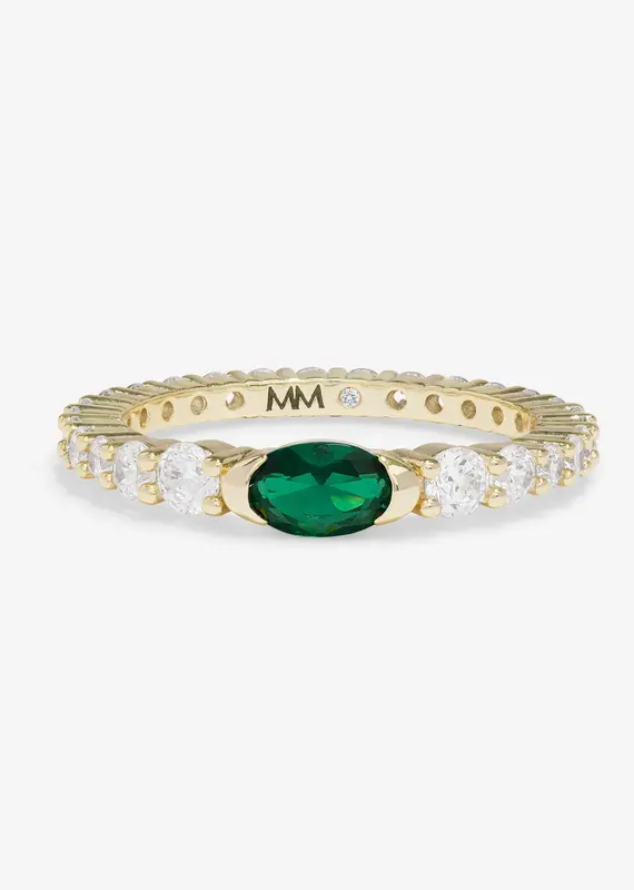 J.HOFFMAN'S Shes So Extra Ring- Emerald
