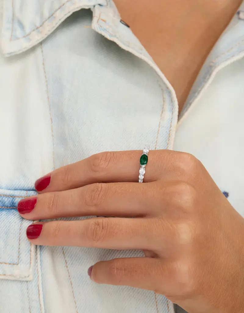 J.HOFFMAN'S Shes So Extra Ring- Emerald