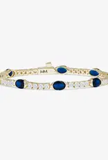 J.HOFFMAN'S Shes So Extra Tennis Bracelet- Blue Sapphire