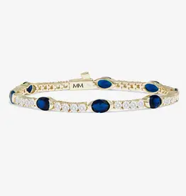 J.HOFFMAN'S Shes So Extra Tennis Bracelet- Blue Sapphire