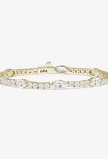 J.HOFFMAN'S Shes So Extra Tennis Bracelet- White