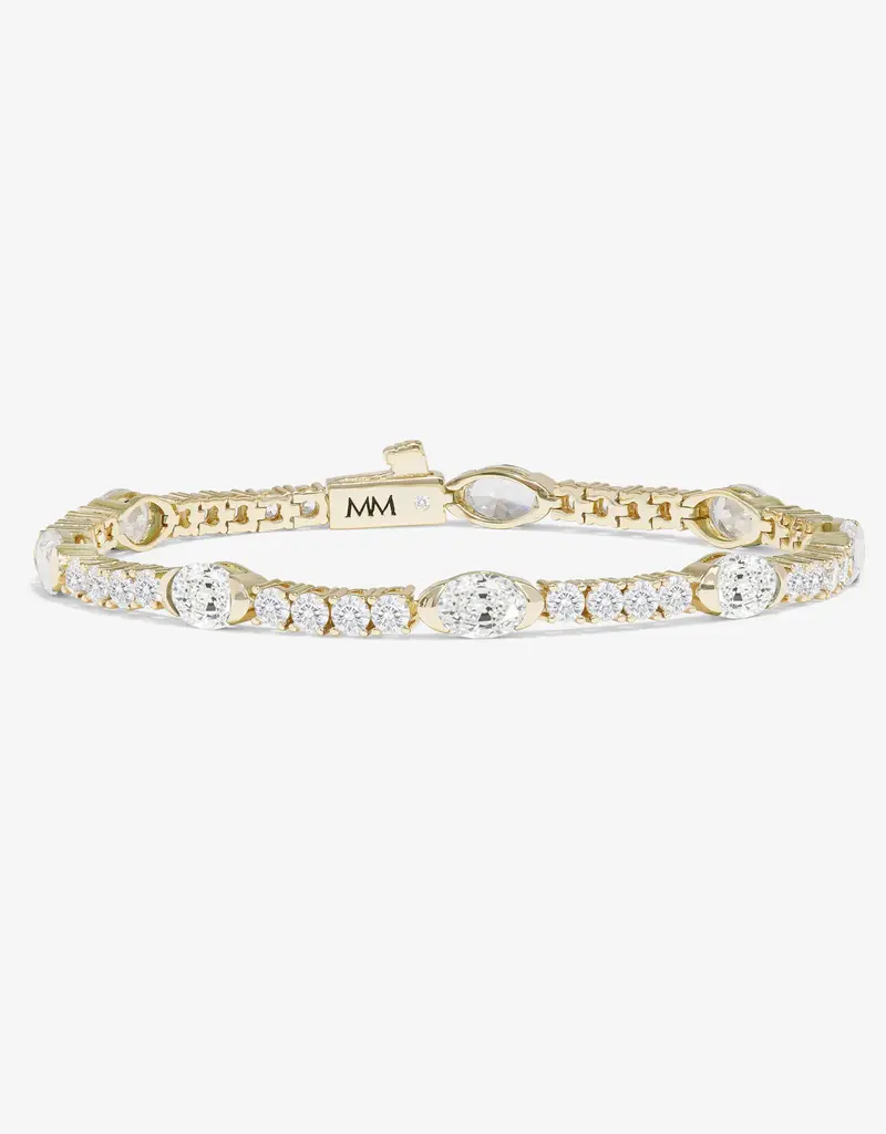J.HOFFMAN'S Shes So Extra Tennis Bracelet- White