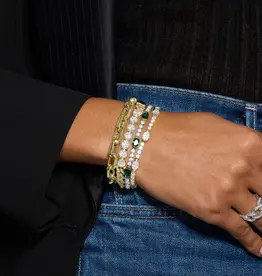 J.HOFFMAN'S Shes So Extra Tennis Bracelet- White