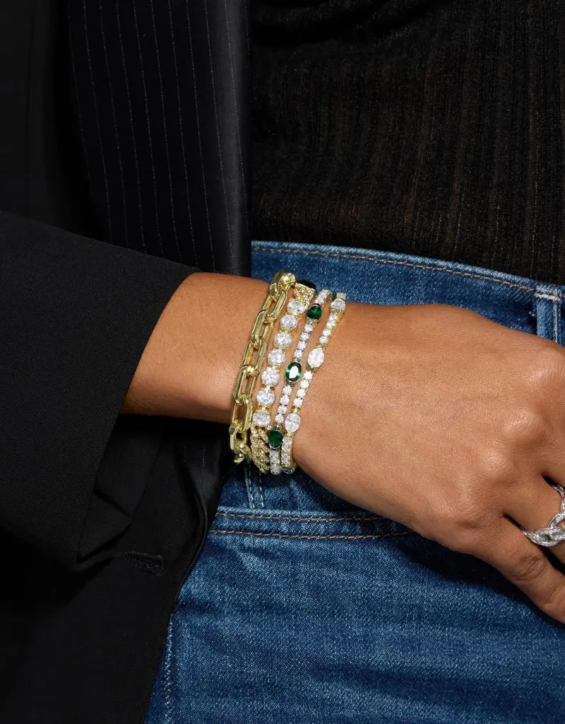 J.HOFFMAN'S Maven Tennis Bracelet in White
