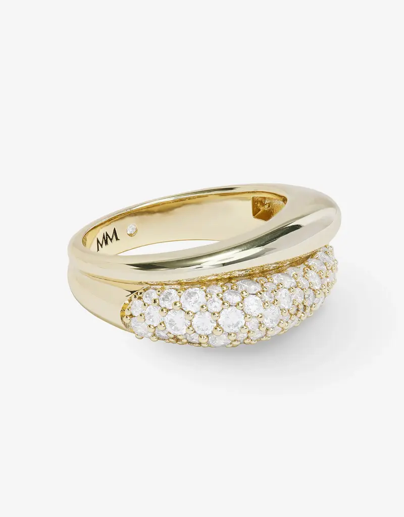 J.HOFFMAN'S Norah Loves a Pave Double Ring- White