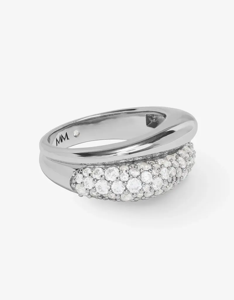 J.HOFFMAN'S Norah Loves a Pave Double Ring- White