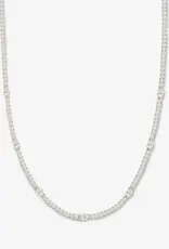 J.HOFFMAN'S Shes So Extra Tennis Necklace Gold - White