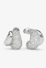 J.HOFFMAN'S Norah Pavé Double Hoop- White