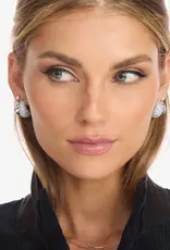 J.HOFFMAN'S Norah Pavé Double Hoop- White