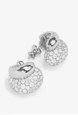 J.HOFFMAN'S Norah Pavé Double Hoop- White