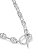 KENDRA SCOTT Elisa Toggle Link Chain Necklace in White CZ